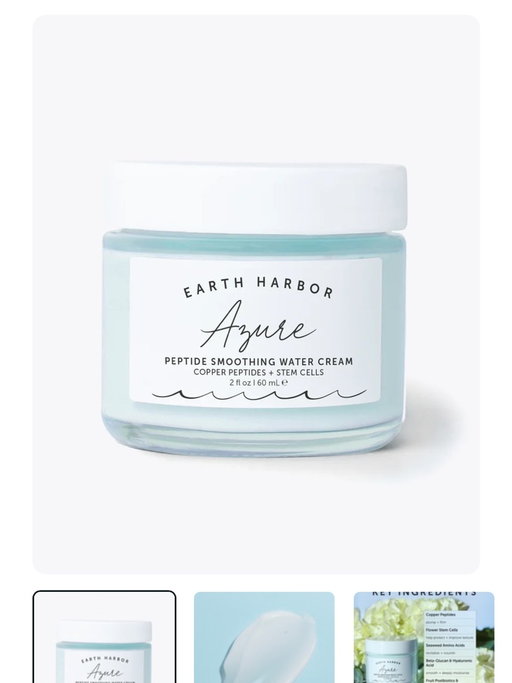 Azure Peptide Smoothing Water Cream - Light Blue NIB